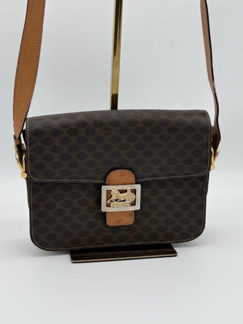 Celine Macadam Triomphe Crossbody Bag Brown