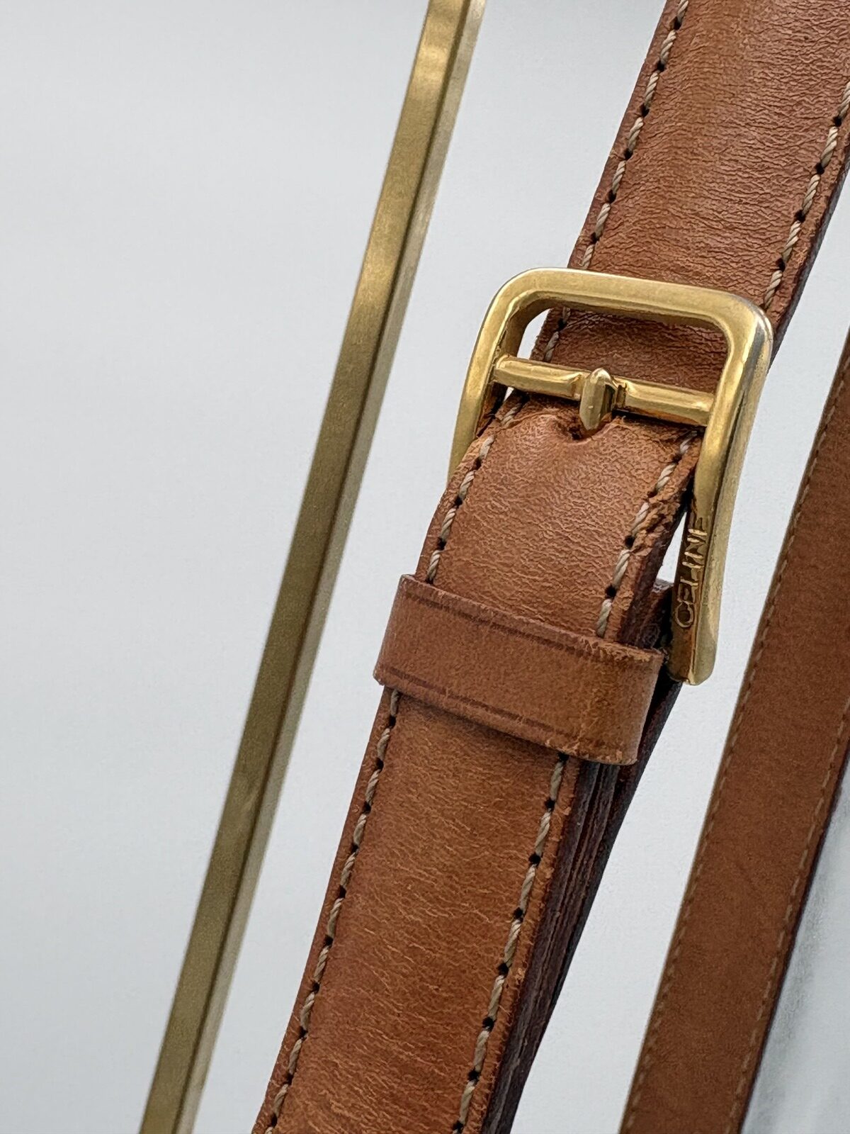 Celine Macadam Triomphe Crossbody Bag Beige - Image 11