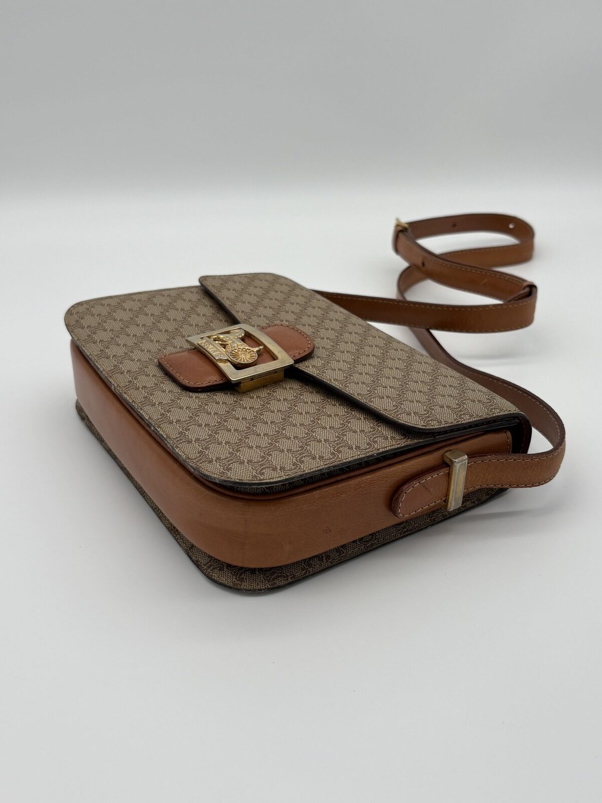 Celine Macadam Triomphe Crossbody Bag Beige - Image 7