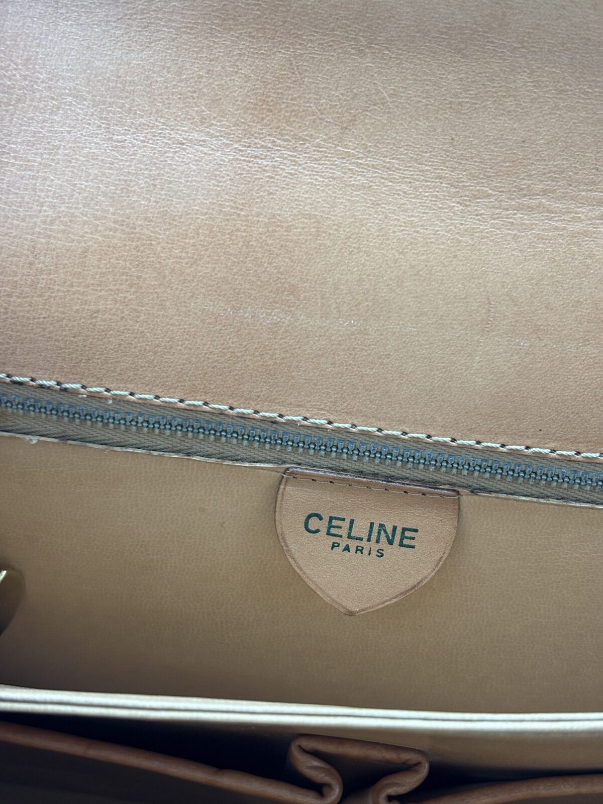 Celine Macadam Triomphe Crossbody Bag Beige - Image 4